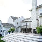 Outdoor deck in summer